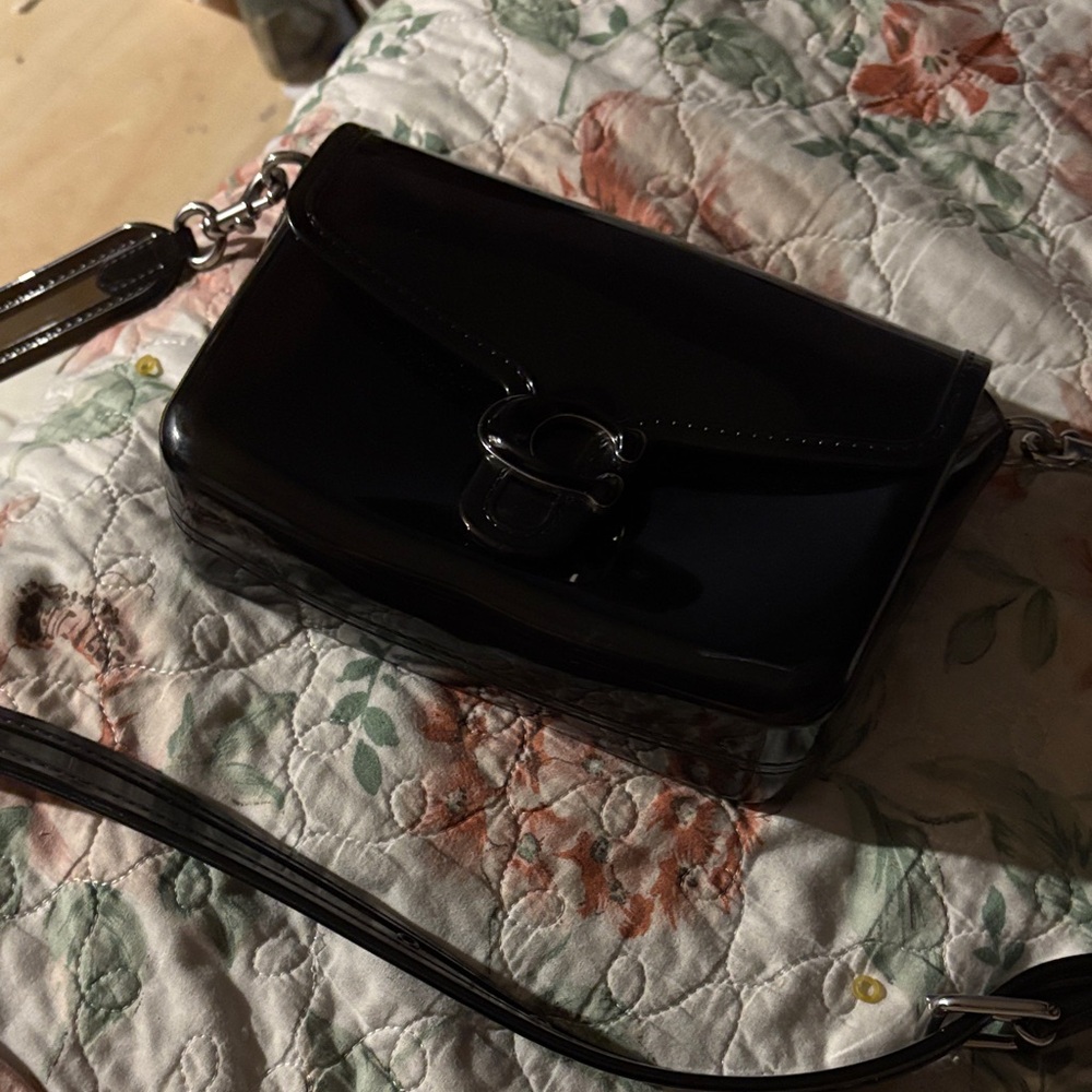 Coach Glossy Black Crossbody Bag